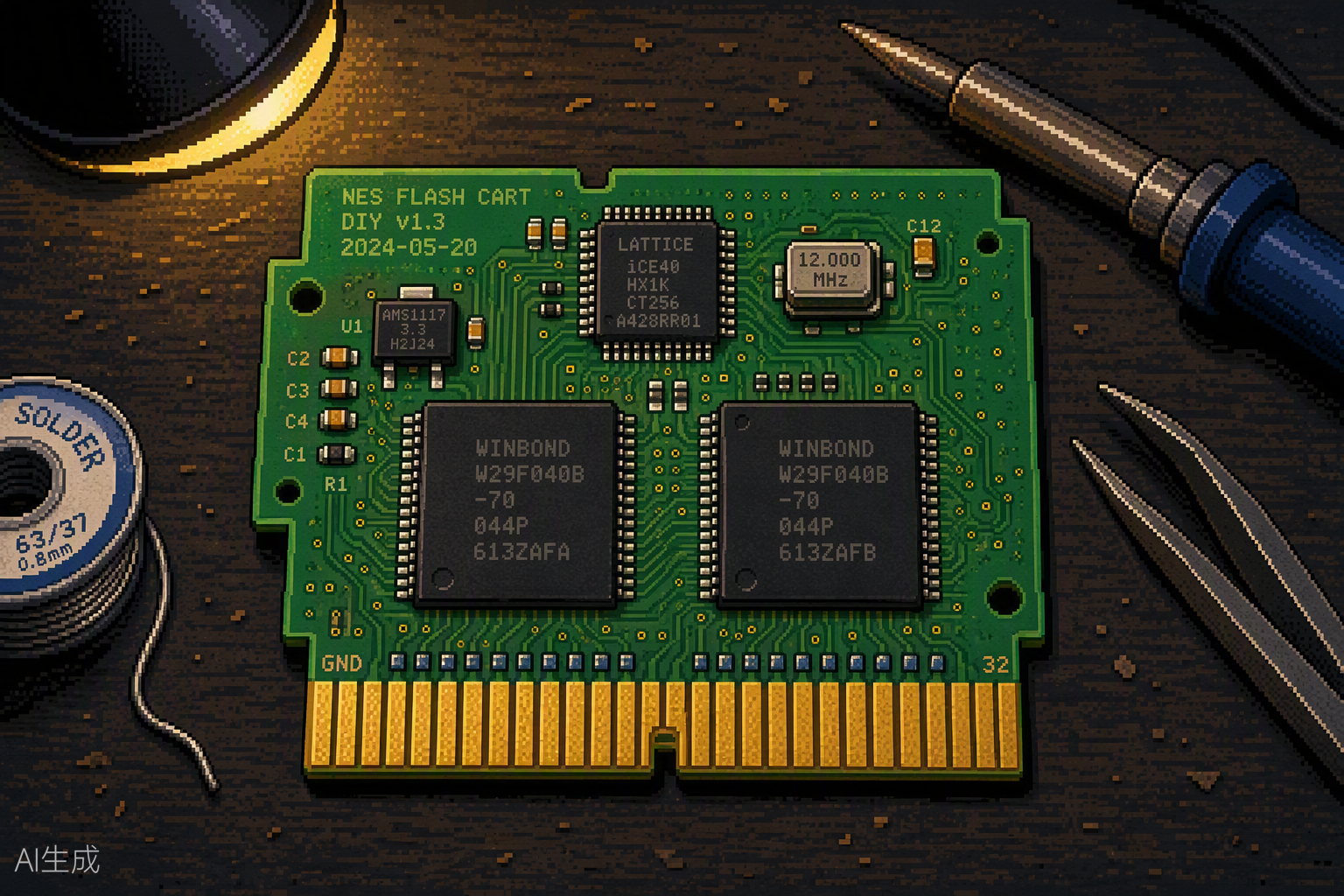 自制的FC卡带PCB